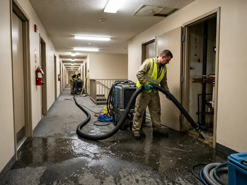 multi-unit-apartment-hallway-f-005 — frequently asked questions, Emergency Burst Pipe Water Extraction & Removal in St. Step…